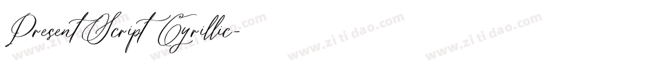 PresentScript Cyrillic字体转换